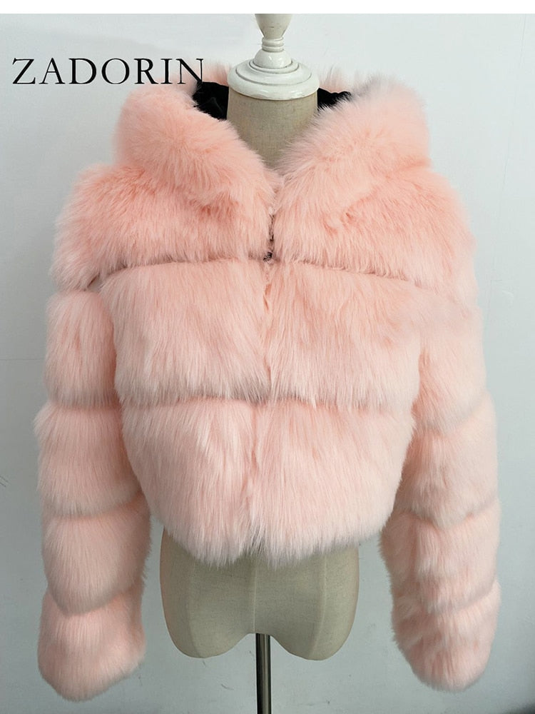 Cropped Faux Fur Jackets