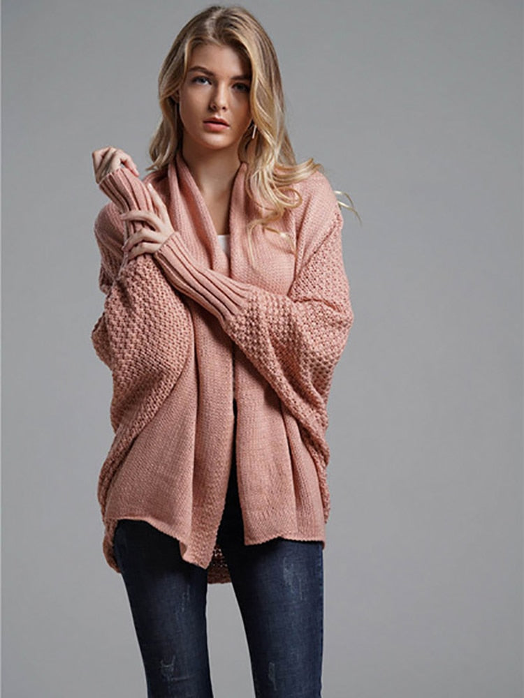 Oversized Batwing Sleeve Cardigan