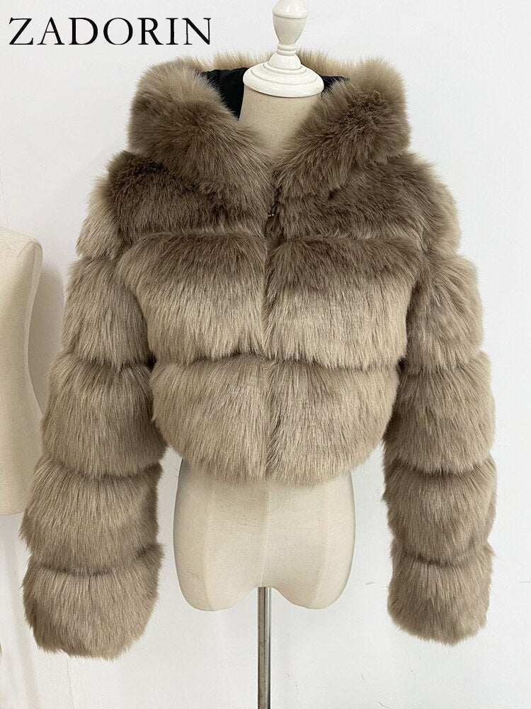 Cropped Faux Fur Jackets