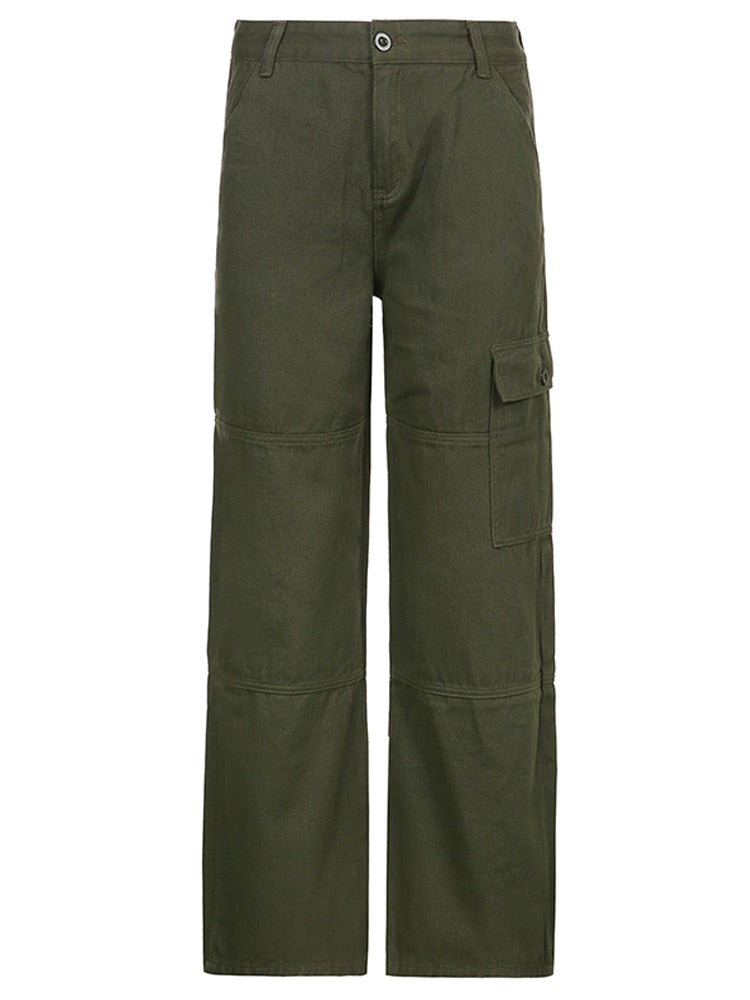 Casual Vintage High Waisted Cargo Pants