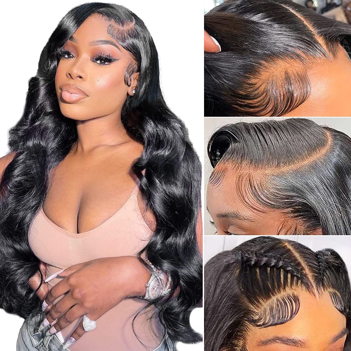 Body Wave Lace Front Pre-Plucked Human Hair Wigs