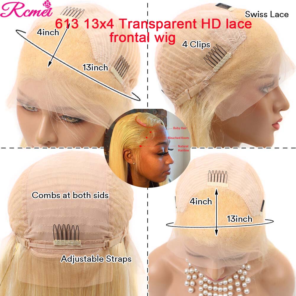 Blonde HD Lace Front Human Hair Wigs