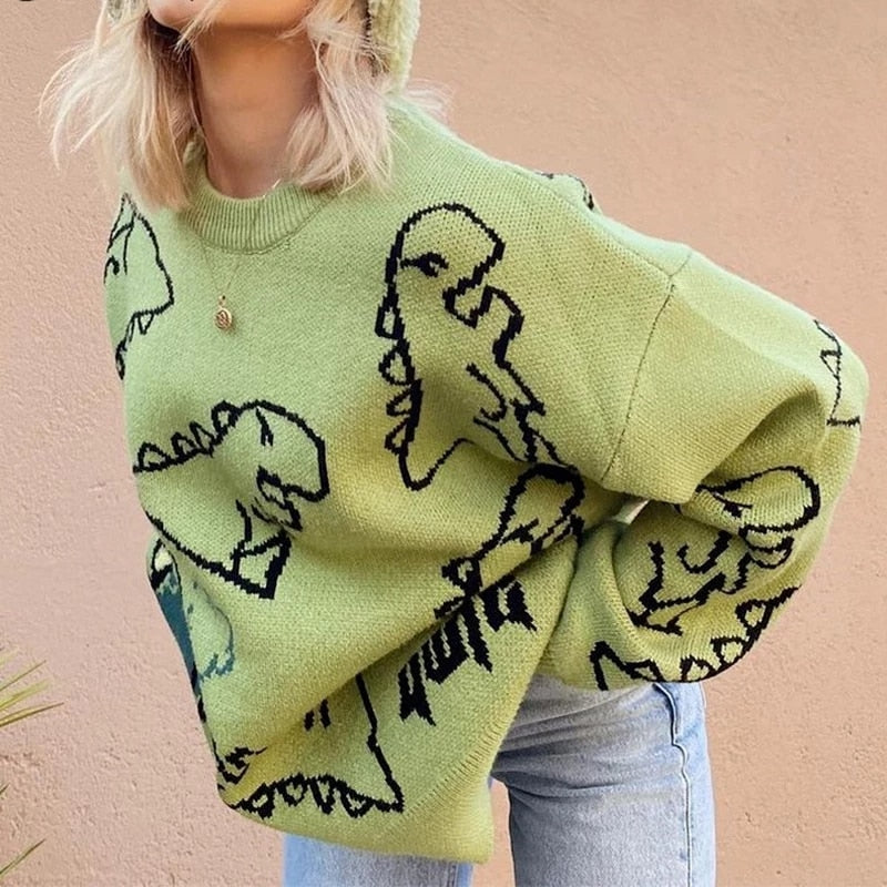 Oversized Loose Long Sleeve Knitted Pullover