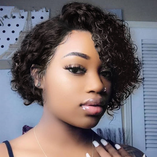 Short Kinky Curly Brazilian Human Hair