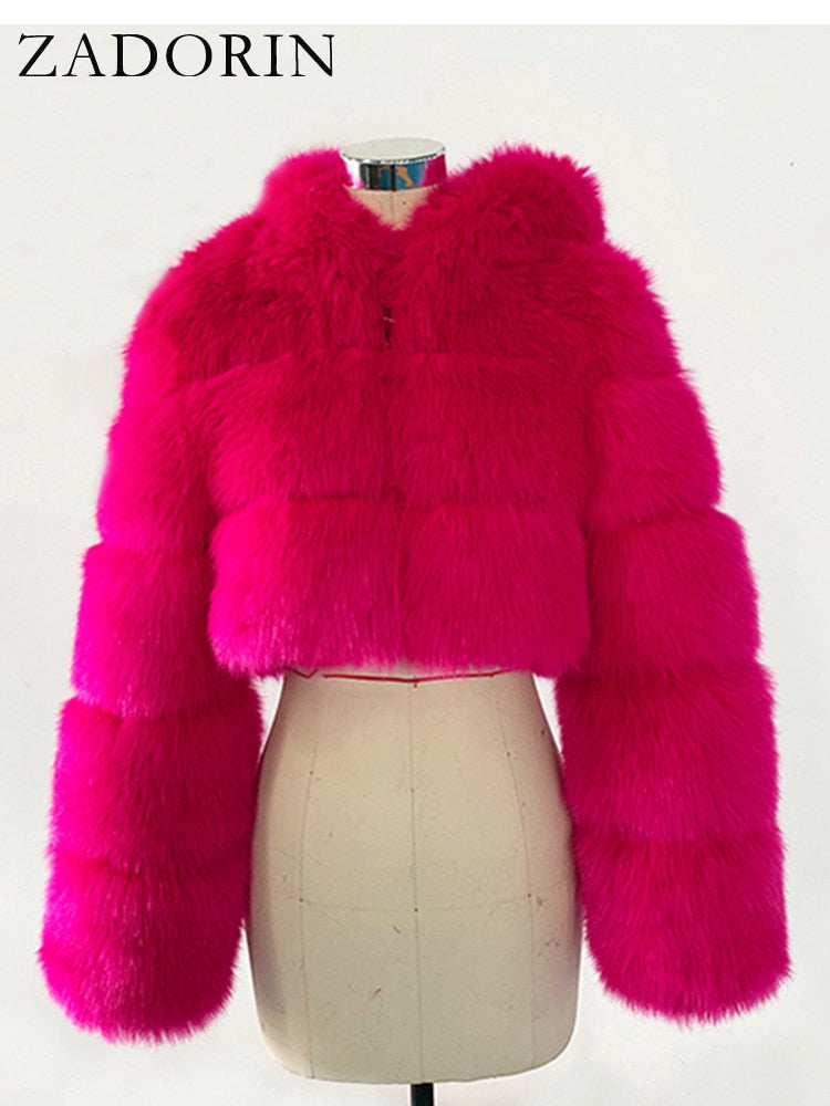 Cropped Faux Fur Jackets