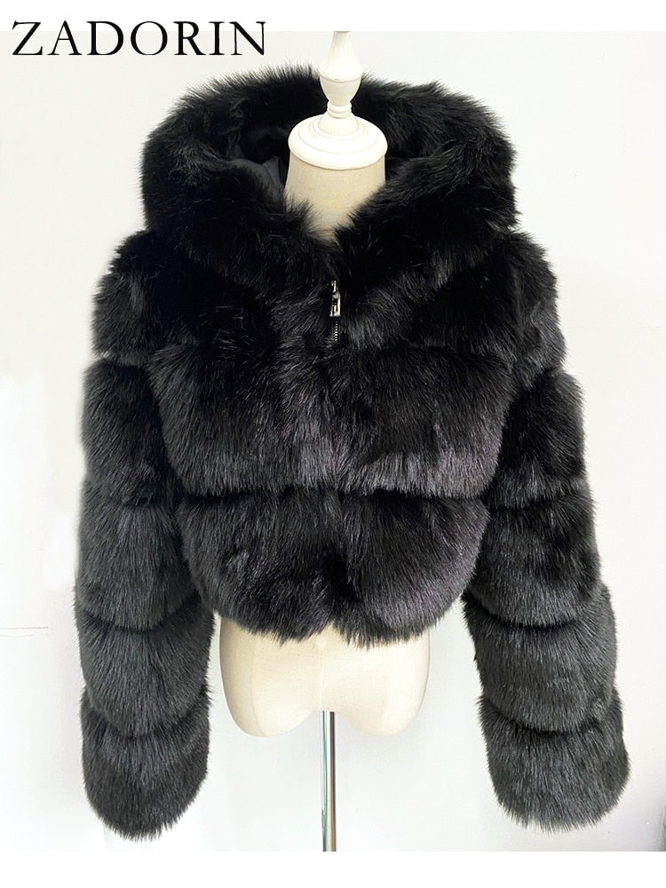 Cropped Faux Fur Jackets