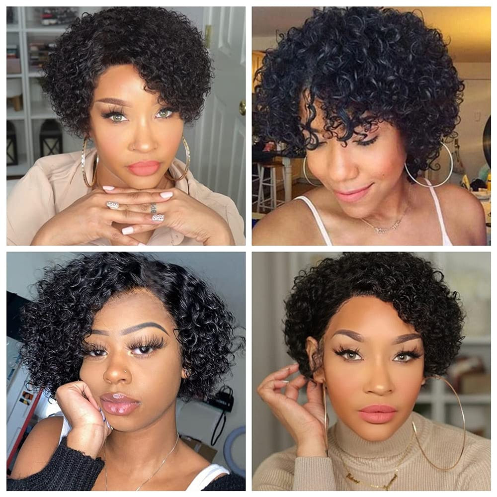 Short Kinky Curly Brazilian Human Hair