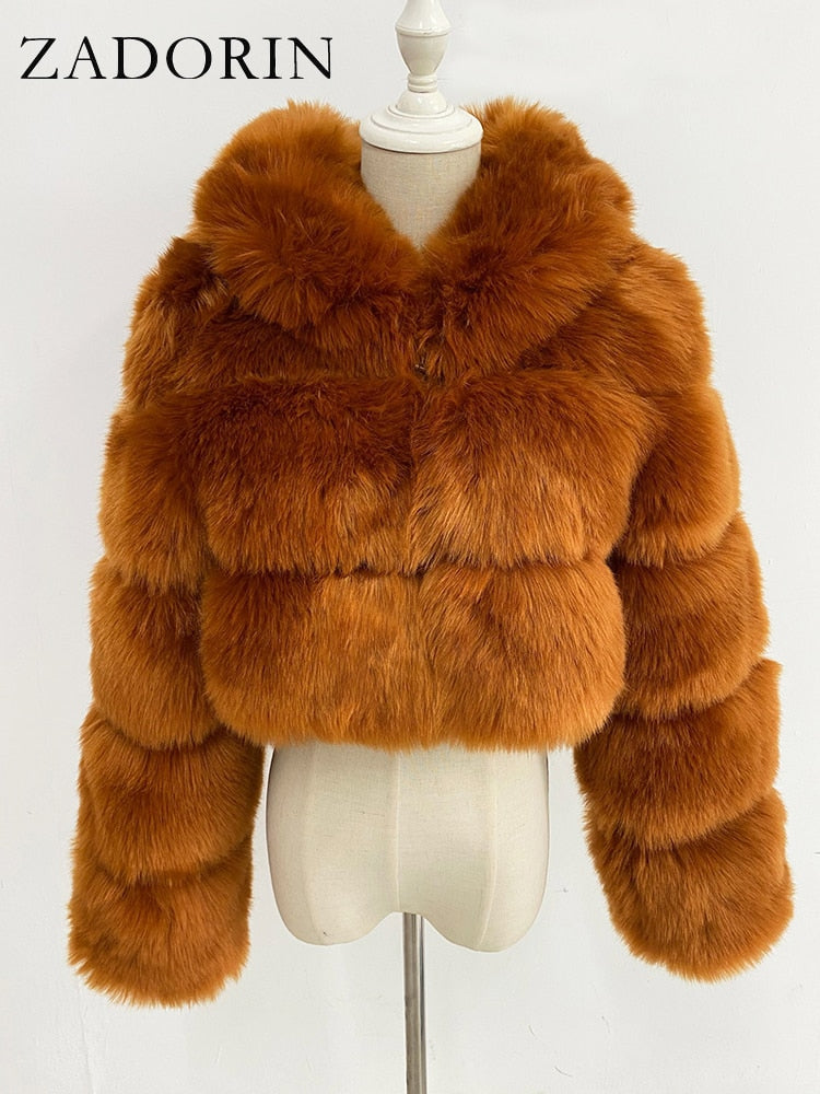 Cropped Faux Fur Jackets