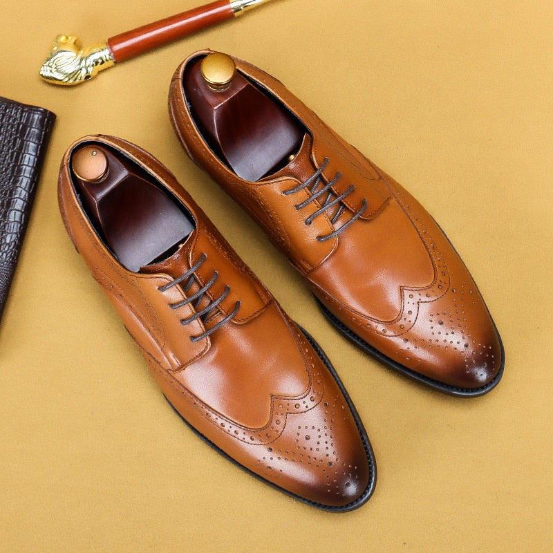 Genuine Leather Oxford Italian Classic Vintage shoes