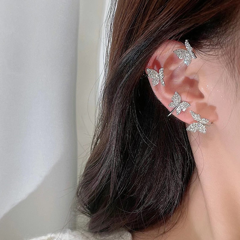 Butterfly Snowflake Ear clip