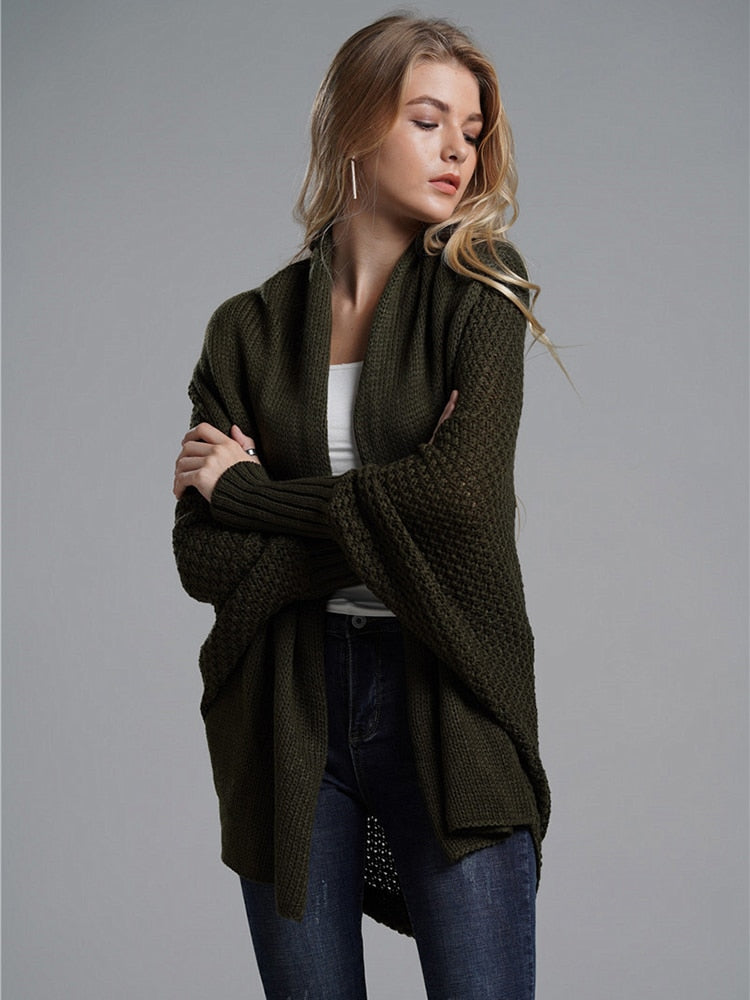 Oversized Batwing Sleeve Cardigan