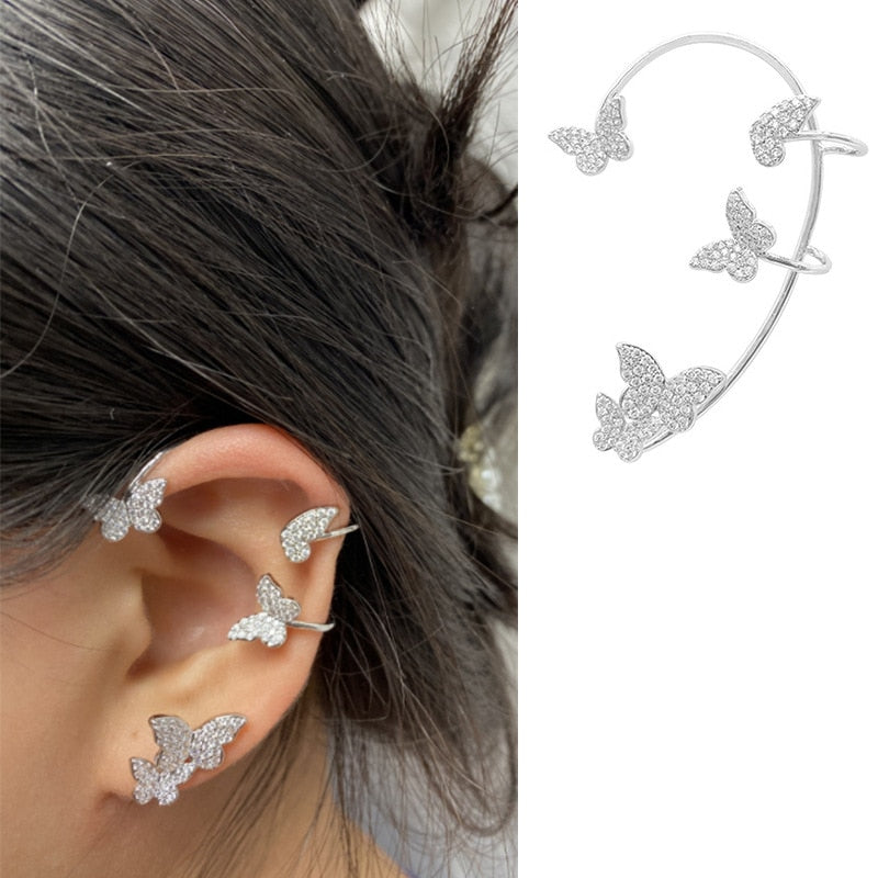 Butterfly Snowflake Ear clip