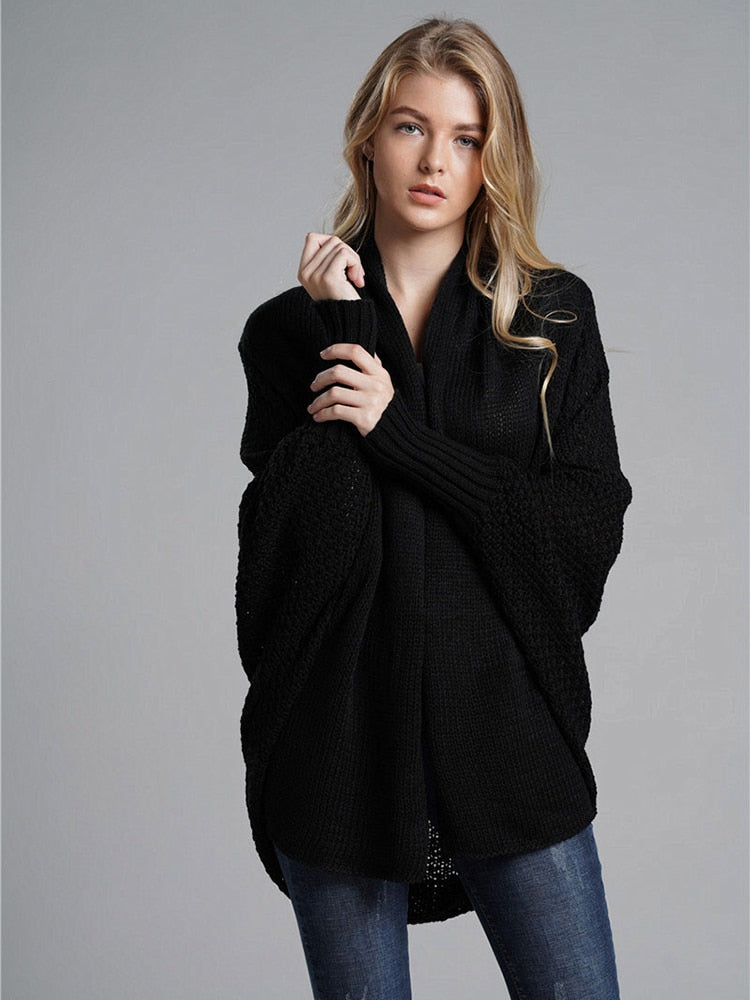 Oversized Batwing Sleeve Cardigan