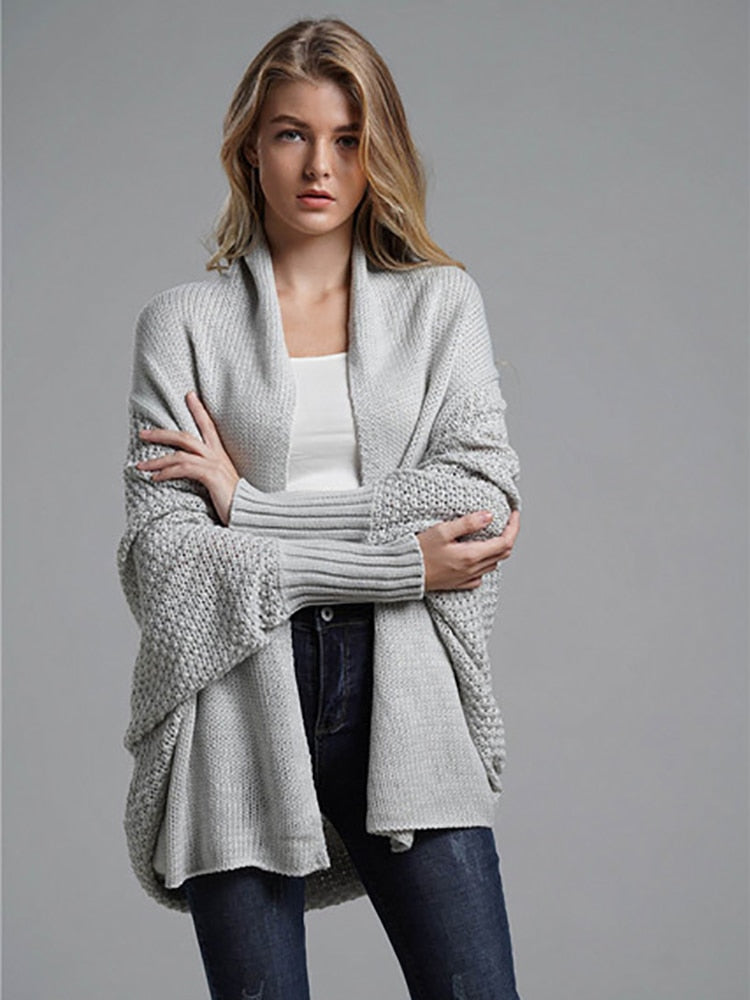 Oversized Batwing Sleeve Cardigan