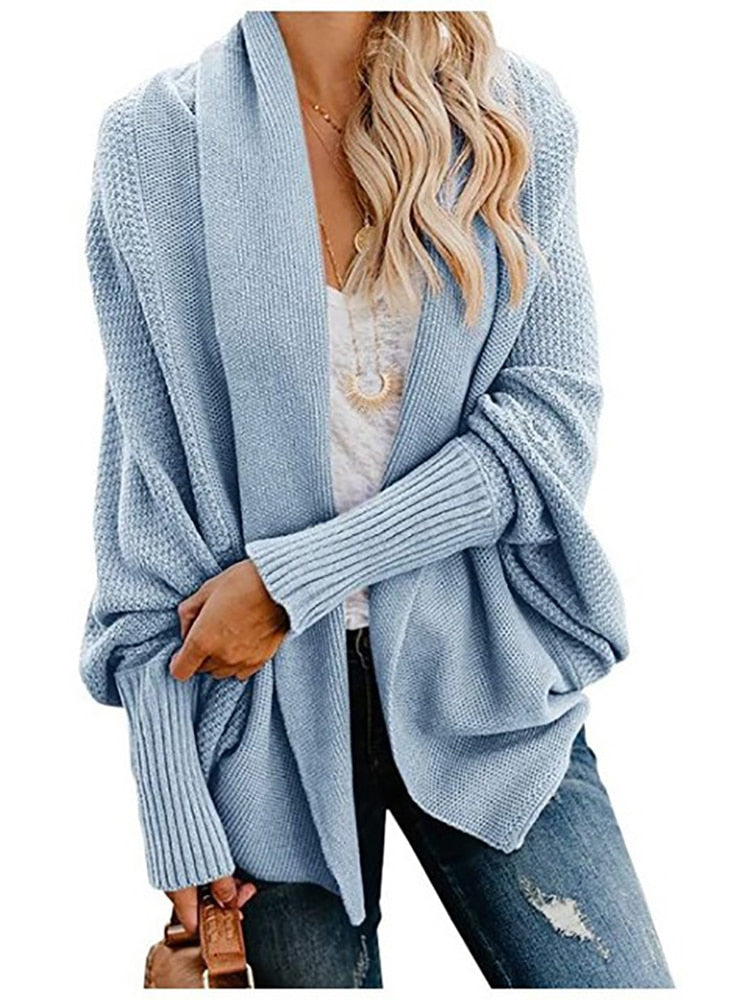 Oversized Batwing Sleeve Cardigan