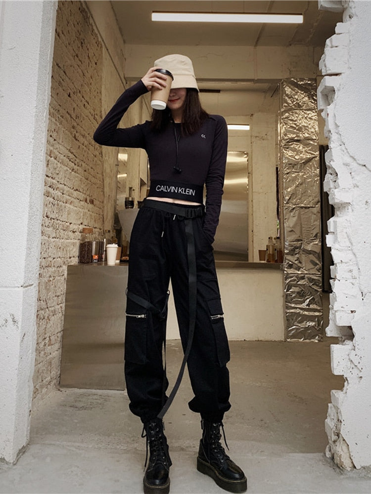 High Waist Cargo Pants Women