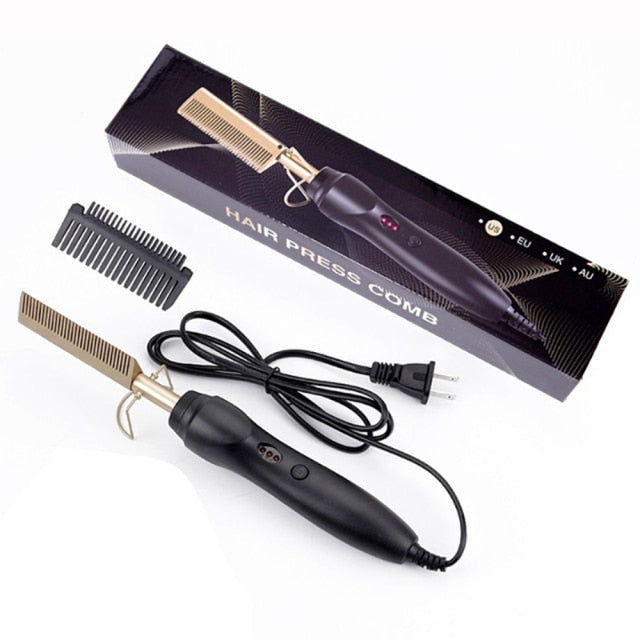 Professional Electric Flat Iron and Brush Curler