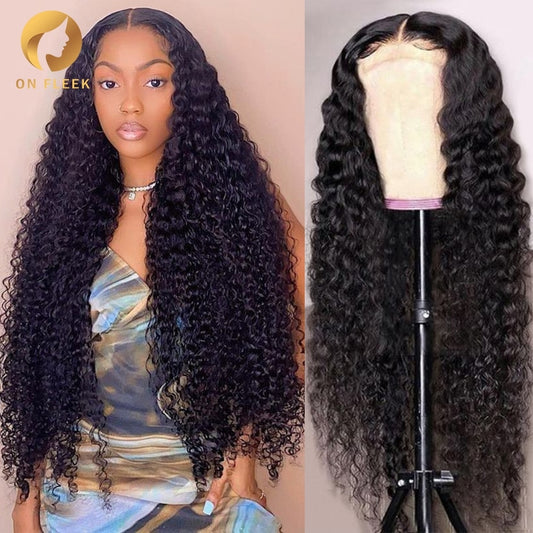 Deep Wave Frontal Pre-Plucked Human Hair Wigs