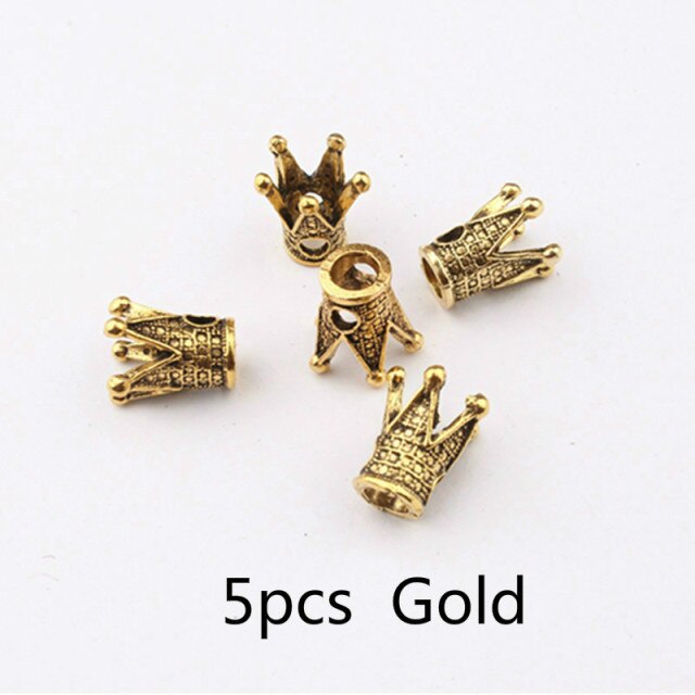 5 Pcs Copper Large Hole Hair Jewelry