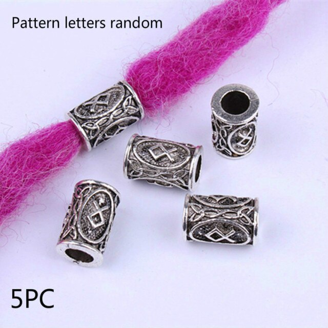 5 Pcs Copper Large Hole Hair Jewelry