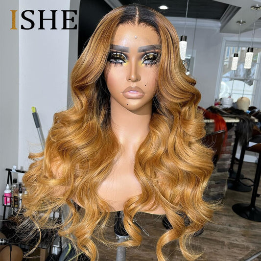 Pre-Plucked Brazilian Ombre Lace Front Wig Human Hair